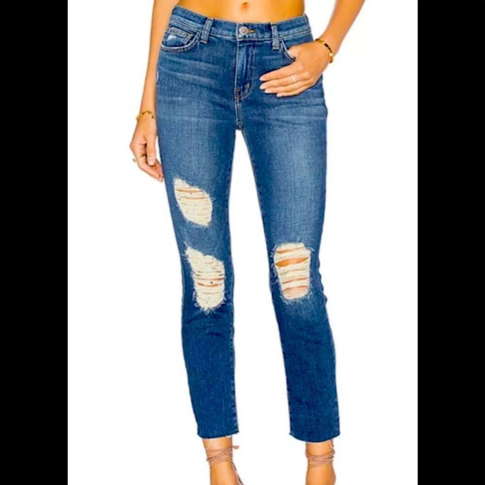 L'AGENCE Distressed Marcelle French Slim Fit Jeans Sz 24 NWT New Lagence